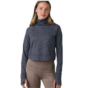 Prana Women's Blue Turtleneck Top